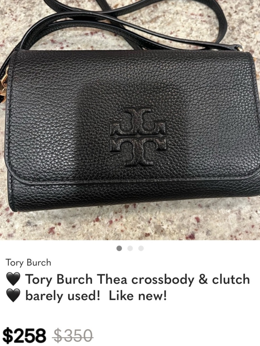 Tory Burch Elegant Black Leather Crossbody Bag - Picture 6 of 17